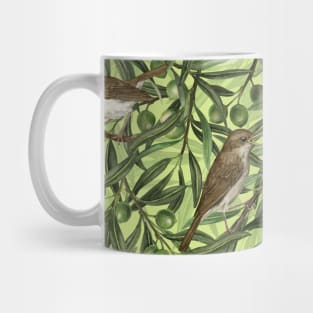 Nightingales in the olive tree Mug